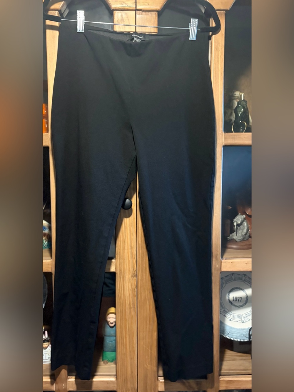 Karen Kane Black Straight Leg Crop Pants Pull On Size Medium